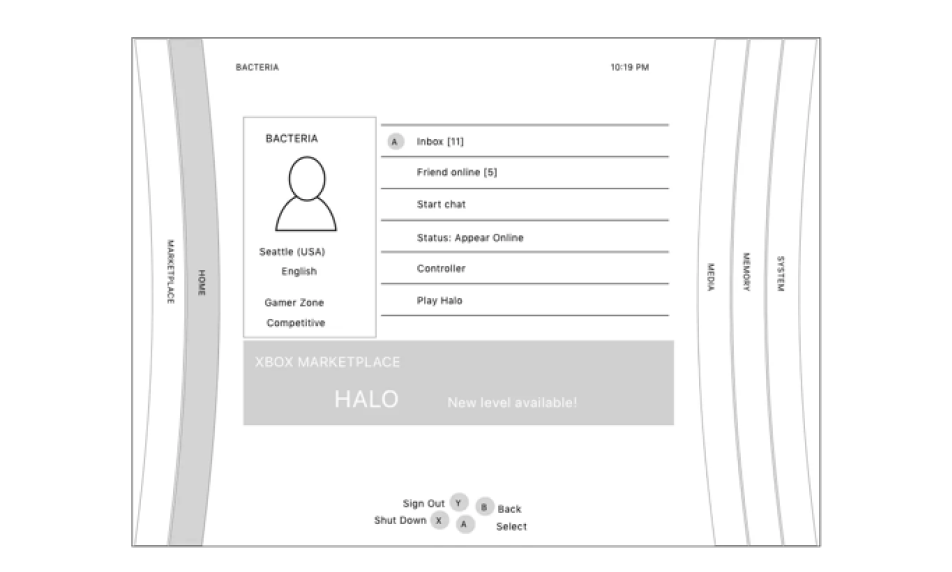 Xbox 360 Blades Dashboard UI – Ton Hanchai Portfolio